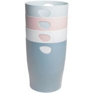 Lot de 8 Corbeille papier Ecobin AutentiK - couleurs assorties
