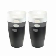 Lot de 8 ECOBIN Corbeille à papier-Noir/nuances de gris
