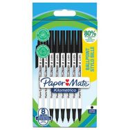 Lot de 8 stylos à bille Kilometrico capuchonnés - Paper Mate®