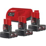 M12NRG-603 - Pack NRJ 12V, 6,0 Ah  Red Lithium, système M12