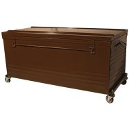 Malle acier 318 litres avec roulettes