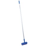 Manche aluminium 1m50 et balai dur HACCP - bleu - Manutan