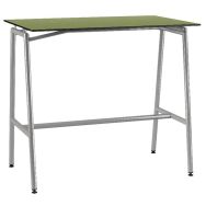 Mange-debout Ella rectangulaire hauteur stratifié compact - Mobidecor