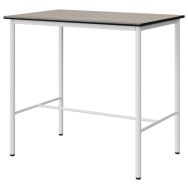 Mange-debout Malibu 120 x 80 cm - 4P - stratifié surmoulé - acacia/noir - blanc