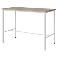 Mange-debout Malibu 160 x 80 cm - 4P stratifié ABS - chêne bardolino/blanc