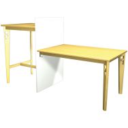 Combiné Iriss Mange debout 80x80x110 + Table 120x80x76 Hêtre/Stratifié