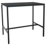 Mange debout LOKI2 120 x 80 cm stratifié ardoise/acier noir 9005