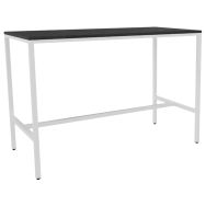 Mange debout LOKI2 160 x 80 cm stratifié ardoise/acier blanc 9016
