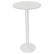 Mange debout ROXANE Ø 60 cm stratifié blanc megève/acier blanc 9016