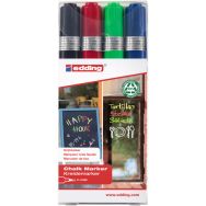 Marqueur craie Edding E4095 - Pochette de 4 - Couleurs standards