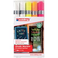 Marqueur craie Edding E49095 - Pochette de 5 - Couleurs néons