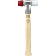 Massette avec embouts en acetate blanc et rouge diametre 50
