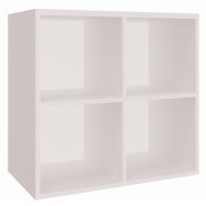 Meuble 4 cases L80,7xH75,5xP 43,2 cm blanc