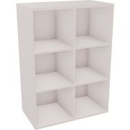 Meuble 6 cases L80,7xH112,3xP43,2 cm blanc