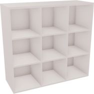 Meuble 9 multicases L120xH112,3xP 43,2cm blanc