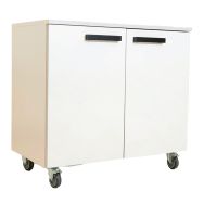 Meuble bas de laboratoire Class' 2 portes battantes L800 mm