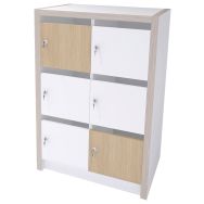 Meuble Moyo à cases portes trappe courrier serrures - Enond Mobilier