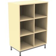 Meuble Octet à cases beige 80x115cm socle métal gris 9006