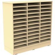 Meuble à cases Octet beige 120x120x45cm socle panneau
