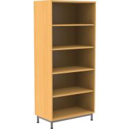 Meuble Octet étagères hêtre 80x180cm socle métal gris 9006
