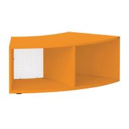 Meuble Shift+ Landscape mélaminé incurvé 110x52,7x42 cm - orange - blanc