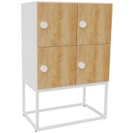 Meuble casier Kim portes standard serrure code socle métal - Buronomic