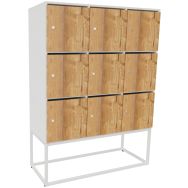 Meuble casier Kim portes tri courrier serrure socle métal - Buronomic