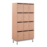 Meuble à courrier Bip Bop 12 cases avec pieds - hêtre