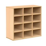 Meuble à courrier Bip Bop 12 cases sans portes - hêtre