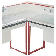 Meuble d'angle modulaire pour laboratoire - Grès - Avec dosseret - KITlab
