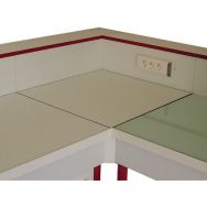 Meuble d'angle modulaire pour laboratoire - Grès - Sans dosseret - KITlab