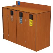 Meuble débarrassage alimentaire TRIZA tri sélectif HPL - Buton Design