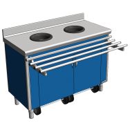 Meuble pré-tri p/adulte, vide-déchet porte-sac - Tournus Equipement