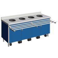 Meuble pré-tri p/adulte, vide-déchet porte-sac - Tournus Equipement