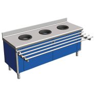 Meuble pré-tri mural p/enfant, équipé déchets - Tournus Equipement