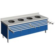 Meuble pré-tri mural p/enfant, équipé déchets - Tournus Equipement