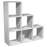 Meuble de rangement 6 cases escalier Maxicube - Aluminium