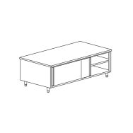 Meuble de rangement central avec 2 portes coulissantes gamme 600- MR126/1