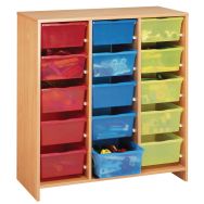 Meuble haut 15 bacs multicolores - Nathan