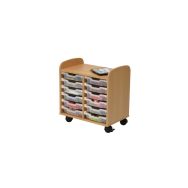 Meuble hauteur 74 cm 2 colonnes, 12 bacs
