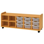 Meuble hauteur 74 cm 4 colonnes bacs - Manutan Expert