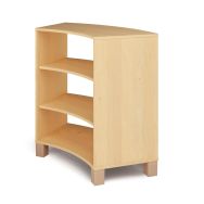 Meuble incurvé Confetti hauteur 84 cm - 2 étagères finition bouleau