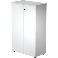 Meuble mi-haut Fast portes verre avec serrure -P44cm-Blanc