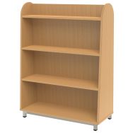Meuble présentoir sur socle 3 tablettes hêtre Oscar