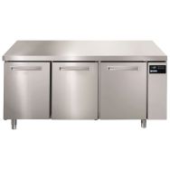 Meuble réfrigéré 600x400 positif, 3 portes, sans groupe, inox central