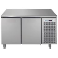Meuble réfrigéré GN1/1 positif 2 portes dessus inox dosseret groupe logé LINEAR