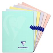 Mimesys PASTEL cahier piqué polypro 17x22cm 96p séyès coloris assortis
