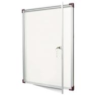 Mini-vitrine fond métal H : 92,2 cm x L :45,1 cm coloris argent