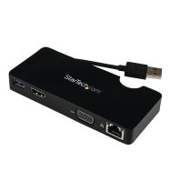 Station d'accueil USB 3.0 HDMI, VGA, Gigabit - StarTech