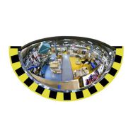 Miroir de sécurité intérieur noir et jaune 180° 1/2 Maley - Kaptorama
